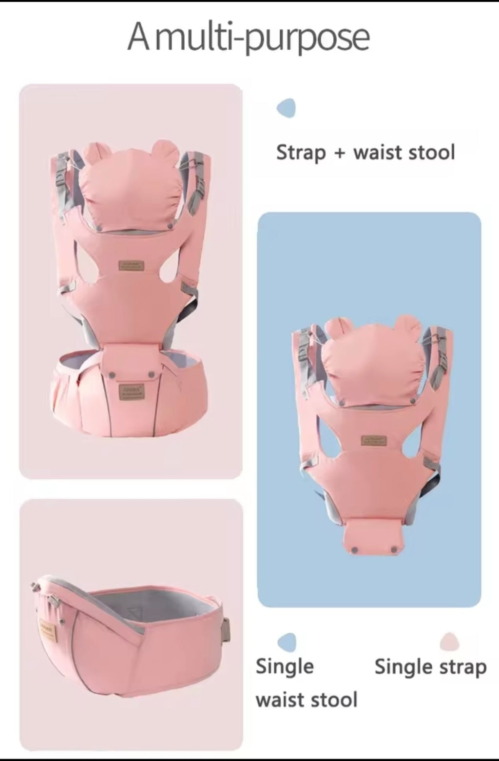 Baby Carrier with Hip Seat